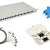 NFO Patch Panel 1U 19" Closed - Singlemode 24x LC UPC Duplex Adapter Pigtail kazeta SET