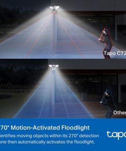 TP-Link Tapo C720 Smart Floodlight kamera 2K QHD, H.264, 2.4 GHz, 2800 Lm, dvosmjerni audio, detekcija pokreta, IP65
