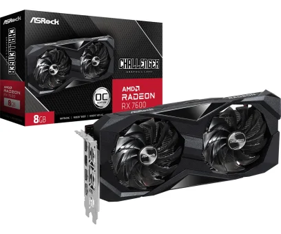 ASRock AMD Radeon RX 7600 Challenger 8GB GDDR6/128-bit, PCIe 4.0, 1× HDMI/3× DP