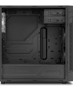 Sharkoon S25-W Midi Tower ATX kućište, prozirna bočna stranica, bez napajanja, plavi LED, crno