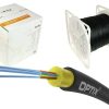 NFO Fiber optic cable Optix FTTH AirFlow S-QOTKSdD, DROP, 4F, 9 125, ITU-T G.657A2, 0,8kN, Span 80m, 1m