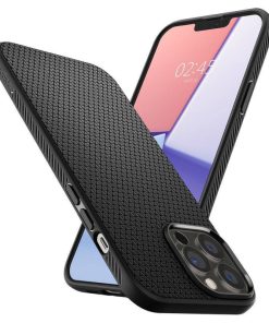 Spigen Liquid Air, zaštitna maska za telefon, mat crna - iPhone 15 Plus (ACS06650)