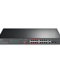 TP-Link 16-Port 10 100 Mbps 2-Port Gigabit Rackmount Switch with 16-Port PoE