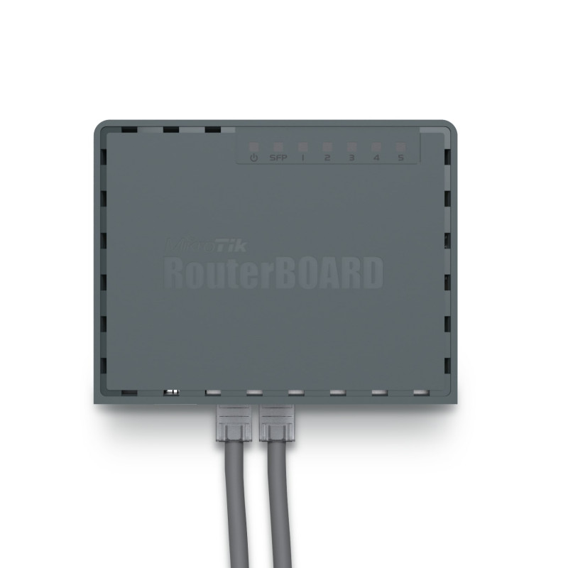 Mikrotik RB760iGS hEX S with Dual Core 880MHz MHz CPU, 256MB RAM, 5×G-LAN, SFP, USB, PoE-out-port #5, RouterOS L4, plastično kućište, PSU