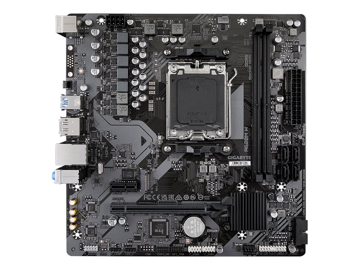 Gigabyte A620M H, S.AM5 2x DDR5/6400(OC), PCIe 4.0, HDMI/DP, mATX