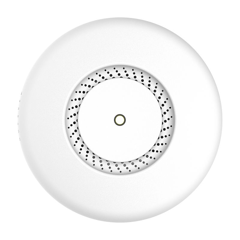 Mikrotik cAP ac (RBcAPGi-5acD2nD), 716MHz CPU, 128MB RAM, 2×GLAN (1×PoE-out), 2.4Ghz/5GHz 802.11b/g/n/an/ac, Dual Chain, RouterOS L4, zidno/stropno kućište, PSU, PoE inj.