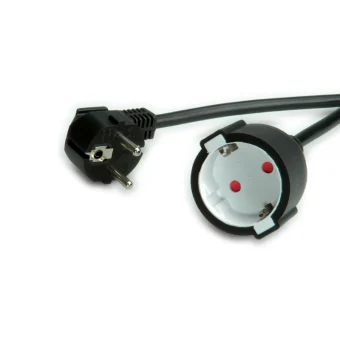 Roline VALUE naponski produžni kabel, schuko utičnica, 5.0m, crni