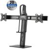 Transmedia Height adjustable desk stand for 2x flat screens with spring system
