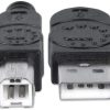 Manhattan kabel USB-A/USB-B M/M,za printer,5m,crni