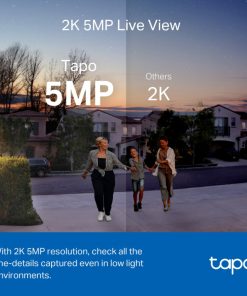TP-Link Tapo Smart bežično zvono za vrata s video kamerom 2560×1920px, 2K 5MP, 160° dijagonalno, dvosmjerni audio, IR LED, detekcija pokreta, IP64