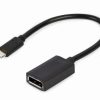 Gembird USB Type-C to DisplayPort adapter cable, 4K, 15 cm, black