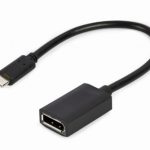 Gembird USB Type-C to DisplayPort adapter cable, 4K, 15 cm, black