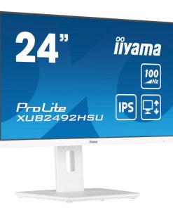 IIYAMA 24" XUB2492HSU-W6 FHD (1920×1080) IPS, Pivot, 100Hz, 16:9, 0.4ms, 250 cd/m2, 1300:1, HDMI/DP, 4×USB-A, zvučnici, bijeli