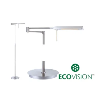 EcoVision LED podna svjetiljka 7W, 3000K - topla bijela, podesiva, dekorativno mliječno staklo