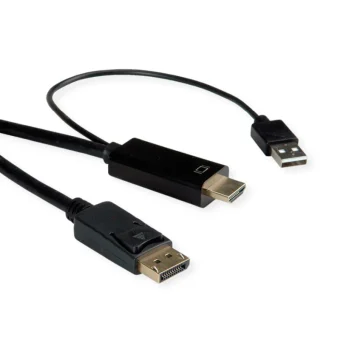 Roline UHDTV - DisplayPort kabel, M/M, 2.0m, crni