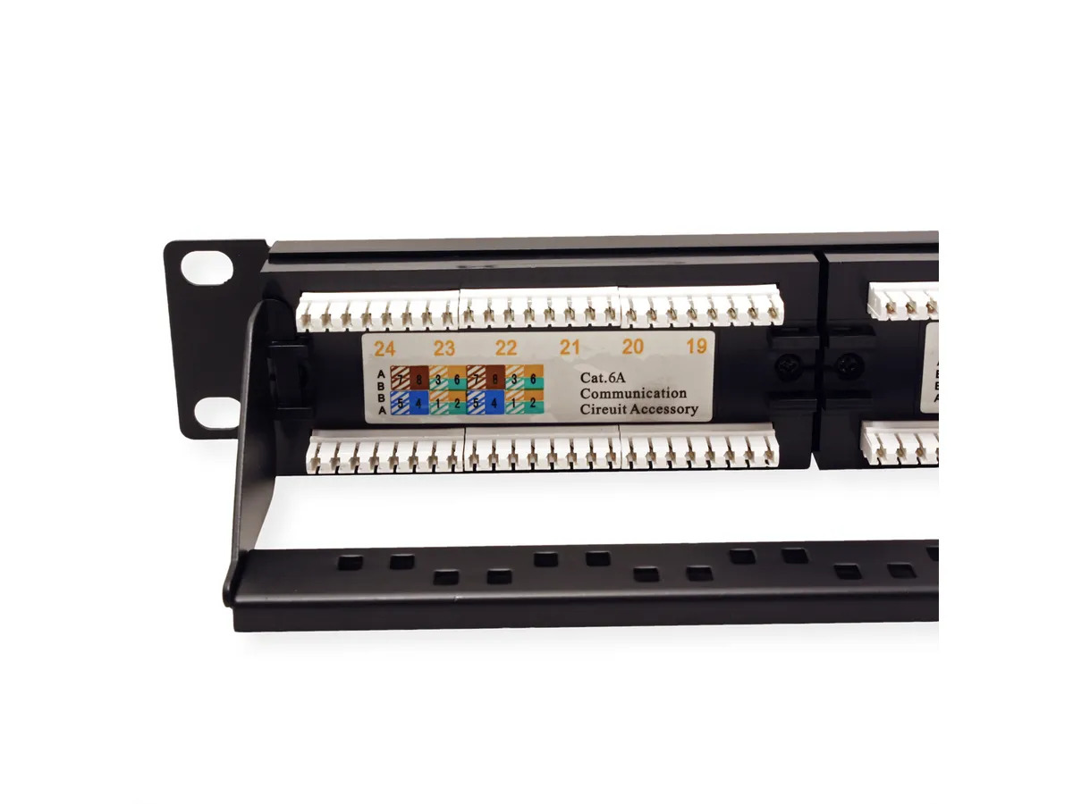 Roline VALUE Cat.6a/Class EA 19" Patch Panel 24-porta UTP, crni
