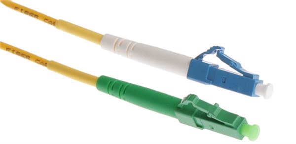 NFO Patch cord, LC UPC-LC APC, Singlemode 9 125, G.657A2, Simplex, 1m