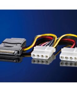 Roline interni Y-naponski kabel, SATA - 3×4-pin, 0.2m