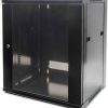 Intellinet 19" Wallmount Cabinet, 12U, 600 mm (23.6 in.) Depth, Black