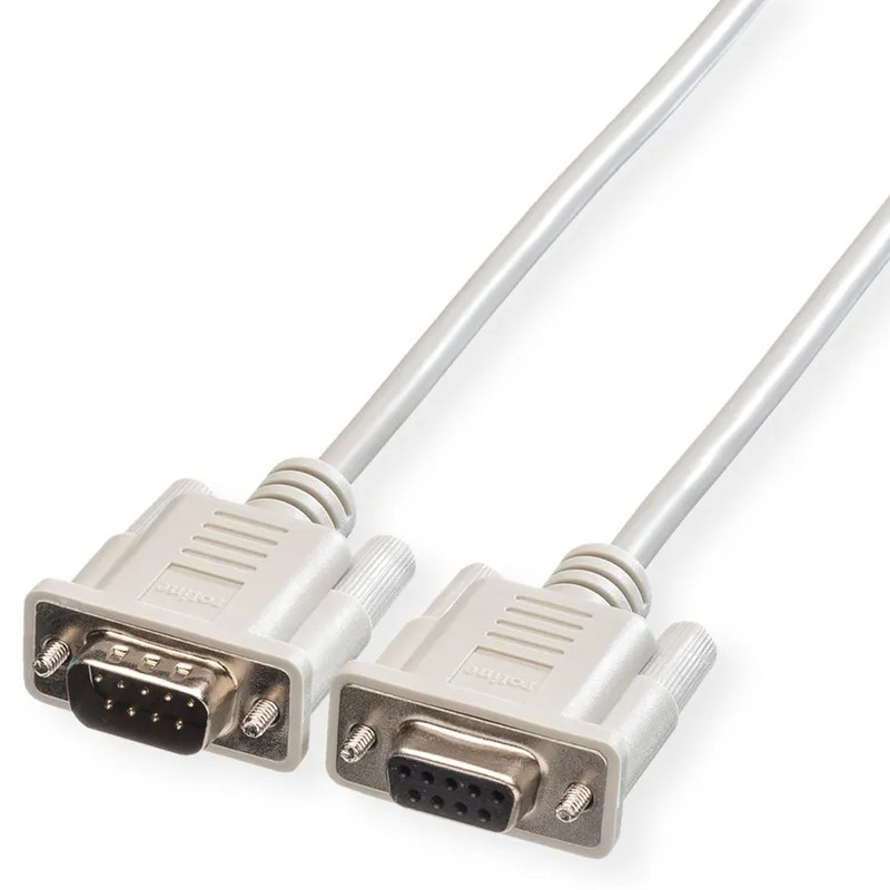 Roline serijski kabel DB9 M/F, 3.0m, sivi
