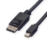 Roline DisplayPort kabel v1.1, DP - Mini DP, M/M, 2.0m, crni