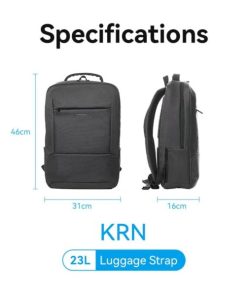 Vention Water-Repellent Laptop Backpack Black, 23L