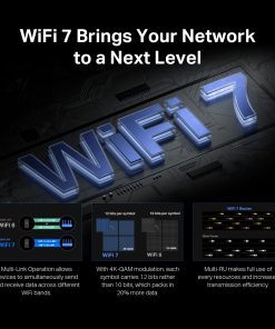 Mercusys BE3600 bežični usmjerivač (Duali-Band Wi-Fi 7 Router) 688Mbps/5760Mbps (2.4GHz/5GHz), 802.11be/ax/ac/a/b/g/n, 3×G-LAN, 1×G-WAN, 6x fiksne omni-direkcione antene