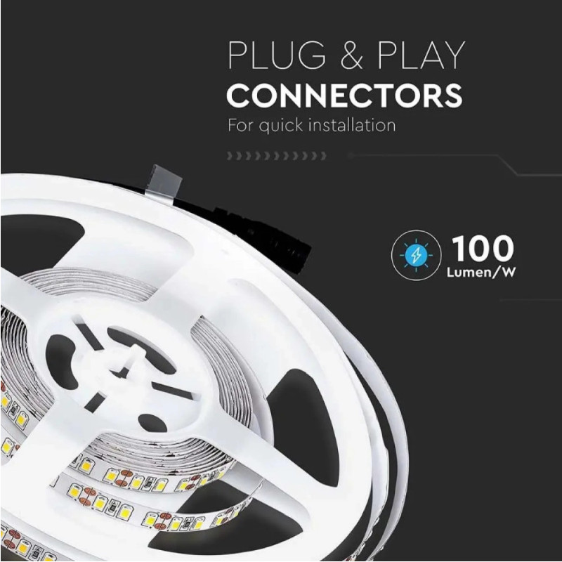 LED traka 5m, SMD 2835, 60LED/m, 17W, 12V, 3000K, IP20