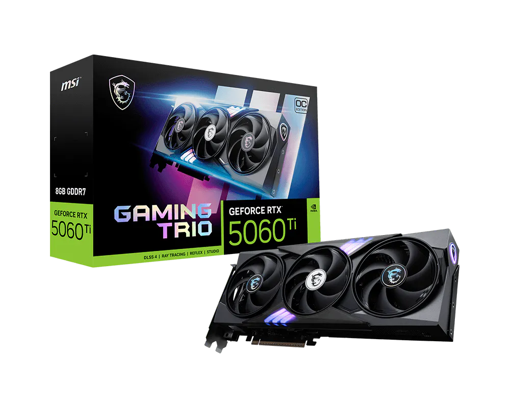 MSI GeForce RTX 5060 TI 8G Gaming Trio OC 8GB GDDR7/128-bit, PCIe 5.0x16, HDMI/3×DP