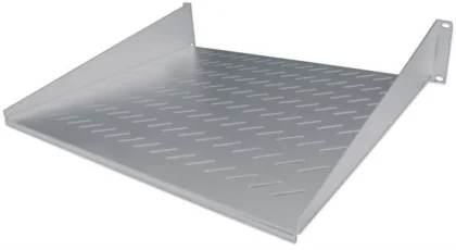 NaviaTec 19" polica za mrežni ormar, 355 mm, 2U, Cantilever, siva