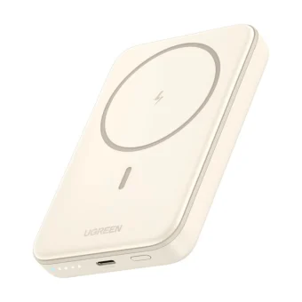 UGREEN prijenosni punjač 10000mAh, bežično punjenje do 15W, USB-C, Power Delivery do 20W, bijeli