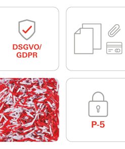 HSM securio B24 uništavač dokumenata, trakasti + poprečni rez, 1.9×15mm, razina sigurnosti E-4/F-2/P-5/T-5, kapacitet 35l