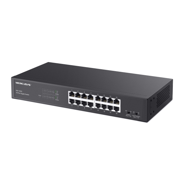 Mercusys 16-Port Gigabit Desktop preklopnik (Switch) 16×10/100/1000Mbps, Plug & Play, Auto-Negotiation, Auto-MDI/MDIX, metalno kučište