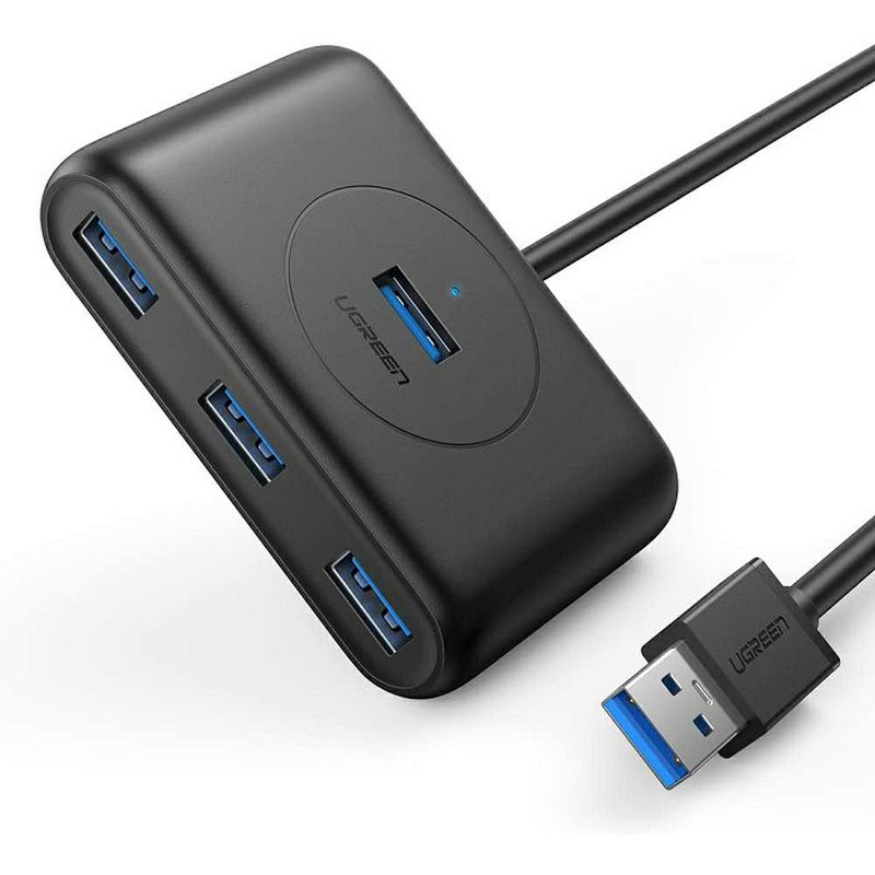 UGREEN 4-portni USB-A HUB, 4×USB-A 3.0, crni, 1.0m