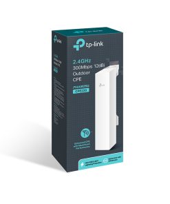 TP-Link bežična pristupna točka vanjska (AP) 300Mbps (2.4GHz), 802.11b/g/n, podrška za Pasive PoE, 2×LAN, WISP Client Router, QCA, 2×12dBi usmjeriva antena
