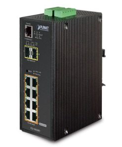 Planet Industrial 10-Port (8x 1GbE RJ45 15W Port POE (130w) 2x 100 1000 SFP Slots) L2 Managed Switch (-40 to 75 C)