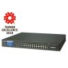 Planet L2 L4 24-Port 10 100 1000T 4-Port 10G SFP Managed Switch w LCD 48V Redundnat Power