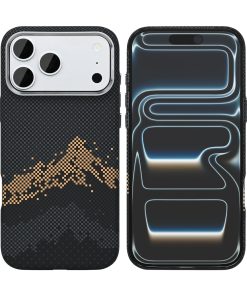 Rixus Alpine Ultra-Slim Case With MagSafe Compatible RXD082 For Apple iPhone 17 Pro, 18 Pro Mountain Black