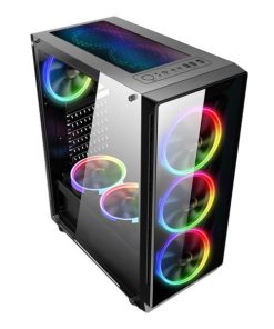 NaviaTec Legend V2 Gaming Case 4x LED Color Ventilators, 3x USB 3.0