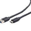 Gembird USB 3.0 AM to Type-C cable (AM CM), 1m, black