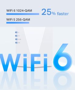 TP-Link AX1800 bežični pojačivač dometa (Wi-Fi 6 Range Extender), Dual Band 574Mbps/1201Mbps (2.4GHz/5GHz), 802.11a/n/ac/ax/b/g/n, 1×G-LAN, 2×interna antena