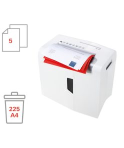 HSM shredstar X5 uništavač dokumenata + CD medija, trakasti i poprečni rez, 4.5×30mm, razina sigurnosti E-2/F-1/O-1/P-4/T-2, kapacitet 18l