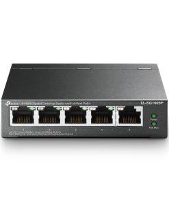 TP-Link 5-port Gigabit PoE preklopnik (Switch), 5×10/100/1000M RJ45 ports, 4×PoE ports, metalno kućište (56W)