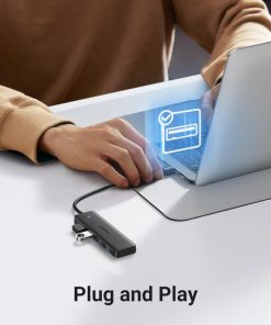 UGREEN 4-portni USB-A HUB 4xUSB-A 3.0, sivi