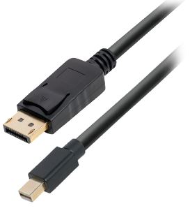 Transmedia DisplayPort plug to Mini DisplayPort plug, 2,0 m
