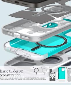 Spigen Classic C1 MagSafe, bondi blue - iPhone 15 Pro (ACS06743)