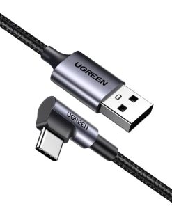 UGREEN USB-C (M) na USB-A (M), kutni 90°, 18W, 3A, pleteni kabel MFi, 1.0m