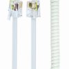 Gembird Telephone handset spiral cord, RJ10 (4P4C), 2 m, white