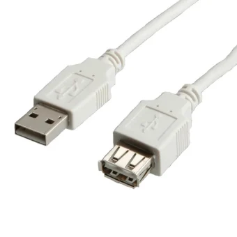 STANDARD USB2.0 kabel TIP A-A M/F, 1.8m, bež (produžni)