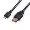 Roline USB2.0 kabel TIP A(M) na Micro B(M), 0.8m, crni